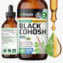 BIO KRAUTER Black Cohosh Tincture - Vegan Black Cohosh 보충제 여성 지원 - 알코올 및 설탕 무료 - 4 Fl.Oz.