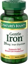 자연의 Bounty Gentle 철 28 mg 90 캡슐