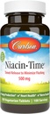 Carlson Niacin-Time 500 mg의 비타민 B-3의 시기를 정하는, 100개의 정제