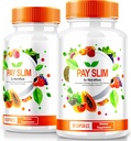 NutraRize (2 팩) 지불 슬림 캡슐, PaySlim 건강한 체중 감량을위한 모든 자연 보충, 프리미엄 포뮬러 몸과 피트니스 목표 달성, 공식 리뷰 (120 캡슐)