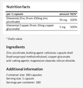 Z-Balance - 아연 50mg + 술장수 5mg - 180 Vegan 캡슐 - 6 개월 공급 - 아연 picolante 및 술장수 gluconate 건강한 머리, 피부 및 손톱 - Apollo 's Hegemony