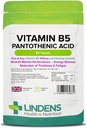 Lindens 비타민 B-5 B5 100 x 460mg 정제 (Pantothenic 산)