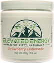 건강한 에너지 음료 분말 - 스테비아 & 자연 카페인 | Elevated Energy Fizzy Drink Mix | Strawberry Lemonade | 30 인분