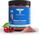 잠, 다트 체리, 1mg Melatonin & Glycine 자연적인 성분 Bedtime 원조 보충교재를 위한 마그네슘 분말. Calming, 스트레스 완화 수면 음료 혼합 분말 완화 보조. Yale DRS의 독특한 혼합