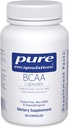 순수한 캡슐에 넣기 BCAA 캡슐 | 운동 도중 근육 기능을 지원하기 위하여 Hypoallergenic 보충교재* | 60의 캡슐