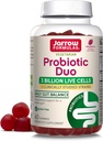 Jarrow Formulas® Probiotic Duo, Immune 건강 및 소화 지원을위한 3 억 라이브 셀 보충, 60 라즈베리 맛 Probiotic Gummies, 30 일 공급