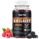 Shilajit Gummies 1000mg - Men & Women 85 + Trace Minerals Shilajit Resin에 대한 Shilajit Pure Himalayan 유기농, Maca, Black Seed Oil - Energy, Brain, Immunity, Sugar Free Raspberry 60ct