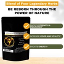 Phoenix Rejuvenation Formula - 4 Top Natural Health Herbs Pine Pollen, He Shou Wu, Ant 및 Shilajit (100g Powder)의 제국 허브 에너지 혼합