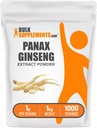 BulkSupplements.com 인삼 뿌리 추출물 분말 - Panax 인삼 보충, 초본 보충 - Vegan & 글루텐 무료, 서빙 당 1g, 1kg (2.2 파운드) (팩 1)
