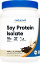 Nutricost Soy Protein Isolate Powder, 1 LB Vanilla - 10 그램의 단백질 당 서빙, Vegan, GMO-Free & Gluten 무료