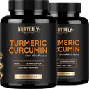 BioPerine Black Pepper 및 95 % Curcuminoids가있는 Turmeric Curcumin - 높은 흡수 Turmeric은 Hearth 건강을위한 1300mg을 보충합니다 - Non-GMO, 글루텐 무료 - 240 캡슐