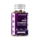 비공식 철 65 mg 여자 & 남자에 대 한 보충 - 60 Vegan Gummies - 비타민 C와 큰 맛 철 거미 비타민 (1)