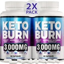 (2 팩) Keto 다이어트 알약 - 고급 체중 감량 - 여성과 남성을위한 Keto 보충 - Apple Cider Vinegar - Keto ACV Gummies Gummy - Made in USA