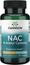 Swanson NAC N-Acetyl Cysteine - 산화 방지제 노화 방지 호흡기 지원 - 아미노산 보충교재 1000 mg 60 캡슐