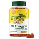 MegaFood 비타민 B12 에너지 Gummies - Vegan - 셀룰러 에너지 생산을 지원하는 메틸 B12 비타민 - 생강 - 매일 비타민 B12 보충 - USDA 유기 - 70 Gummies, 35 서빙