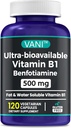 1 강화 된 공식 2 : 비타민 B1 벤포 티 아민 500mg, 비타민 B-1, 500 mg의 지방 용해 성 보충교재 - 120 캡슐 (1)