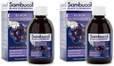 Sambucol 검정 Elderberry Syrup - Sambucus Elderberry Syrup, 검은 Elderberry 액체, 면역 지원, 높은 산화 방지제, 글루텐 무료 - Original Formula, 7.8 Fl Oz (팩 2)