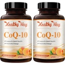 Coenzyme Q10 400mg CoQ10 보충교재 - 건강한 심장 산화를 억제하고 에너지 지원을 위한 매일 Coq 10 400mg 분말 캡슐 - 비 GMO 빠른 흡수 Ubiquinone Q10 Coenzyme (200의 봉사)