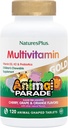NaturesPlus Animal Parade Gold Children's Multivitamin - 구색 된 체리, 오렌지 및 포도 맛 - 120 동물 모양 킬레이트 정제, 3 팩 - Vegan, 글루텐 무료 - 180 총 서빙