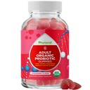 성인을위한 건강한 Gut Probiotic Gummies - Gut Health Upset Stomach Relief 및 Immune 지원을위한 유기 Probiotics - 여성과 남성을위한 소화성 건강 Chewable Probiotic Gummies - 5 억 CFU