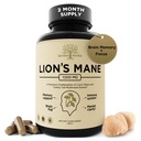 터키 꼬리가있는 Lions Mane 보충 캡슐 - Nootropic Brain Fog, Focus, Memory, Nerve Function, & Immune Support Supplement - Non-GMO 1200 Mg Lions Mane Mushroom Supplement, 120 Caps.