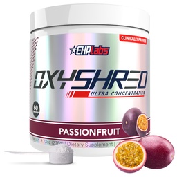 EHP Labs OxyShred Pre 운동 분말 & Shredding 보충교재 - L 글루타민 & Acetyl L 카르니틴, 에너지 부스트 음료를 가진 Preworkout 분말 - Passionfruit, 60의 서빙