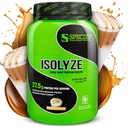 Species 영양 Isolyze Whey Protein Powder, 100 % Whey Isolate 근육 건물, 27.5g Protein Per Scoop, No Sugar & Low Fat (Caramel Macchiato, 22 서빙)