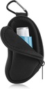 Asthma Inhaler 홀더 보호 휴대용 가방 운반 홀더 네오프렌 여행 흡입기 미니 가방 L-Shaped Inhaler, Inhaler 포함되지 않은 (블랙)