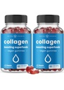NutraChamps Collagen Boosting Gummies, 자연적인 교원질 생산을 위한 교원질 승압기 거미, Vegan Pectin는 여자 & 남자, 60 복숭아 Gummies를 위한 Chews를 보충합니다 (2의 포장)