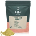 Lily of the Valley Fennel Seed Extract Powder - 요리, 샐러드 및 차에 대한 훌륭한 - 인도에서 100 % Raw Sourced - Vegan & Gluten-Free - Resealable 파우치 (8oz, 226g) 포장