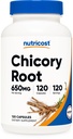 캡슐 당 Nutricost Chicory 뿌리 650mg - 120 식물 기초를 두는 캡슐, 비 GMO, 글루텐 자유로운