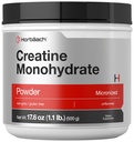 Horbäach Creatine Monohydrate Powder | 1.1lb (17.6 oz) | Micronized and Unflavored | 채식주의, 비 GMO 및 글루텐 무료 보충