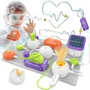아이들을위한 과학 키트 - 아이들을위한 STEM 키트, 전자 탐험 키트, 150 개 이상의 프로젝트, 14 개 회로 부품, 키즈 소년 소녀를위한 STEM 교육 장난감 선물 3 4 5 6 7 8 9 10 11 12