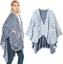 Bcareself Double-Sided Wearable Blanket Ultra Soft Flannel Shawl Blanket, 여성 및 남성용 포켓과 함께 대화할 수 있는 담요