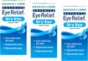 Bausch + Lomb 고급 눈 구호, 건조한 눈, 습기를 공급 & Soothing, 빠른 구호를 위한 보충 눈물, 0.5 Fl Oz