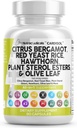 식물 Sterols를 가진 청결한 Nutraceuticals Citrus Bergamot 빨간 효모 밥 캡슐 - 호손 추출물 올리브 잎 Niacin 비타민 K3 D3 COQ10 Guggul & 더 많은 것