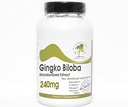 은행나무 Biloba 표준화된 추출물 240mg 24% 글리세라이드 ~ 200 캡슐 - 첨가물 없음 ~ Naturetition 보충교재