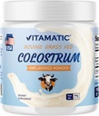 Vitamatic Bovine Colostrum 30 % IgG 파우더 - Gut Health, Hair Growth, Beauty, Muscle Recovery, & Immune 지원을위한 보충 - 믹스하기 쉬운 - 60 그램 (30 서빙, Unflavored)