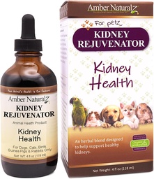 Amber NaturalZ Kidney Rejuvenator 개, 고양이, 새, 토끼 및 돼지 기니에 대한 초본 보충 | Kidney Health에 대한 자연 보조