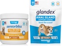 VETNIQUE 시니어 블리스 All-in-One Multivitamin Chews for Senior Dogs (60ct) & Glandex 항문의 Gland Support Peanut Butter Soft Chews for Dogs (30ct) 번들