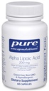 순수한 캡슐화 알파 Lipoic 산 200 mg - 200mg ALA - Liver & 산화 방지제 지원 * - Nerve 건강 & Carb 대사를 위해 - 채식주의자 & 비 GMO 보충교재 - 60의 캡슐