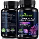 Tongkat Ali and Fadogia Agrestis for Men Supplement w/BioPerine - Tonkat-Ali Max Strength 200 : 1 추출물 - 남자를위한 긴 잭 Tongkat-ali - 근육 성장, 성능 및 에너지 - 120 분말 캡슐