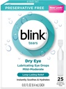 Blink Tears 그라우팅 아이 드롭 밀드 모더레이트 드라이 아이, 25 카운트 - 0.01 oz (4 팩)