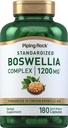 Piping Rock Boswellia 추출물 캡슐 | 180 개 | 초본 보충 | 표준화 된 복합 재료 | Non-GMO, 글루텐 무료