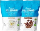 진화 진보 된 영양 적합 & 강한 - BCAA, 자연 풍미를 가진 순수한 Whey 단백질 분말 – 2 파운드 (Vanilla) + 적합 & BCAA를 가진 강한 순수한 Whey 단백질 분말 – 2 파운드 (Chocolate)