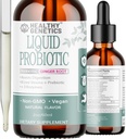 여성 남성과 어린이용 액체 프로바이오틱스 | Prebiotic +Ginger + Probiotics for Digestive Health | Acidophilus Probiotic | Dairy Free | Vegan | Non-GMO | 글루텐 프리 | 30 인분