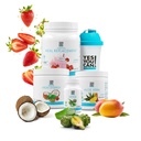 예! Detox Plus Kit, Daily Cleanse Pure Fiber Meal Replacement, Drink Mix, Shake Booster 및 Supplement, Women, Daily System Cleanse - Strawberry, Aloe Vera Mango 용 바디 클렌징 키트