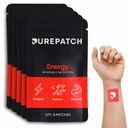 Pure Patch® Energy Patch – Caffeine, Amino Acids 및 Electrolyte Blend와 식물 영감을 얻은 토픽 패치 – 30 패치