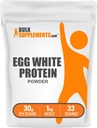 BulkSupplements.com 계란 백색 단백질 분말 - 계란 백색 분말, Lactose 무료 단백질 - Unflavored & Dairy 무료, 서빙 당 30g, 1kg (2.2 파운드) (팩 1)