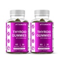 Vitamatic 2 팩 Vegan Thyroid 지원 Gummies Iodine & Kelp - 60 카운트 - 식물 기반 - 에너지 및 대사 지원